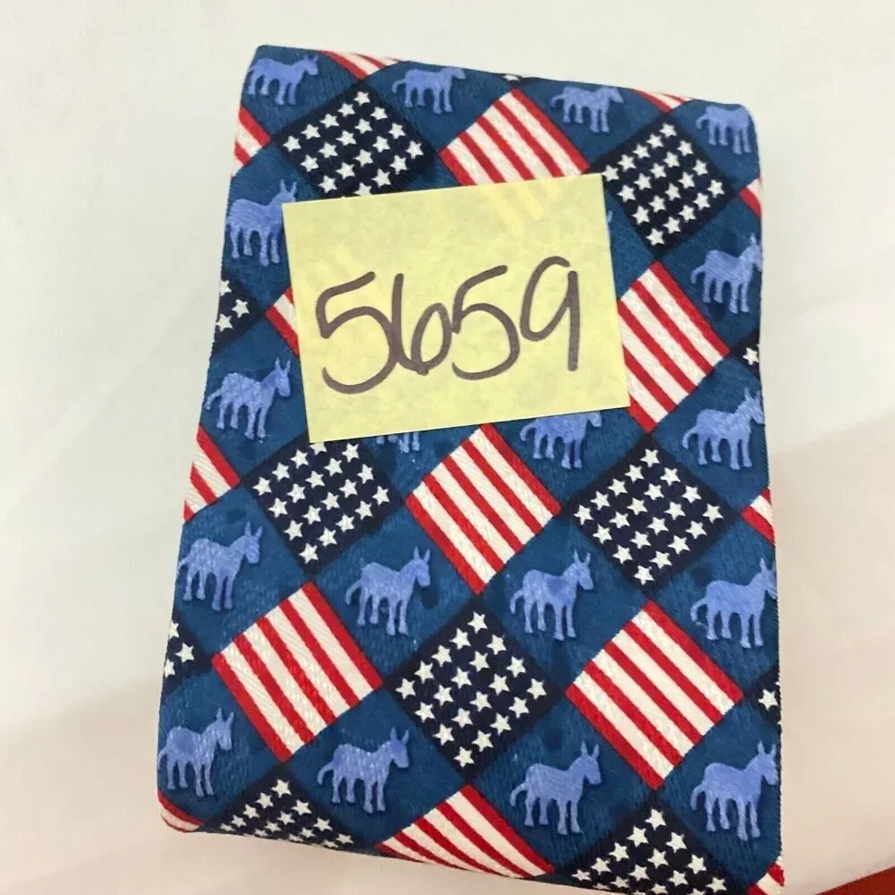 #5659 RM STYLE Mens Novelty American Flag Necktie, Tie Patriotic 55X3.75